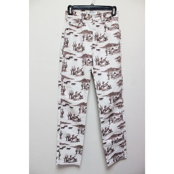 Reformation Sonora Cowboy Desert Sand Cowboy Western Straight Jeans Size 23 - Picture 3 of 6